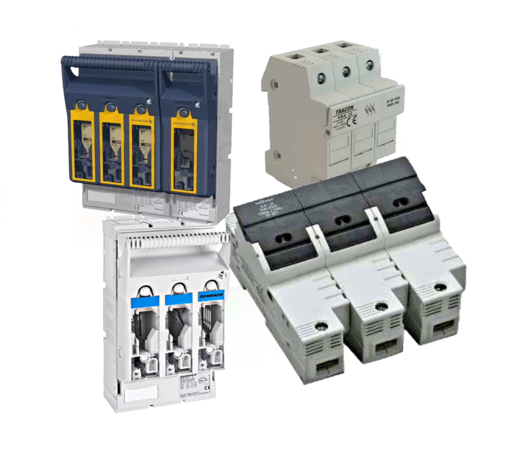 Biztosítós készülékek, sínrendszerek