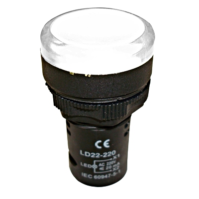 SCHRACK BZ501214ME LED-es jelzőlámpa fehér 18-24 V AC/DC