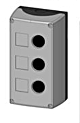 SCHRACK MSG31000 Tokozat falon kiv. 3 készülék fek./szür.