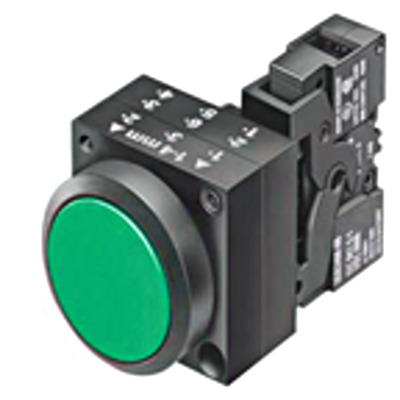 SCHRACK MST14100C Nyomógomb szett, zöld 1Z rugós kapocs