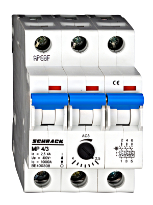 SCHRACK BE400308 Motorvédőkapcsoló 25,-4,0A 3P 3KE