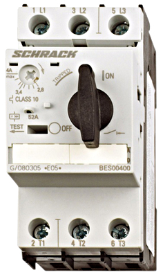 SCHRACK BES00250 Motorvédőkapcsoló 2,5A 3P S0