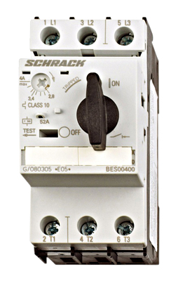 SCHRACK BES00400 Motorvédőkapcsoló 4,0A 3P S0