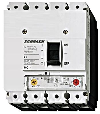 SCHRACK MC116141 Megszakító MC1 A tip. kioldó 4P 160A 25kA