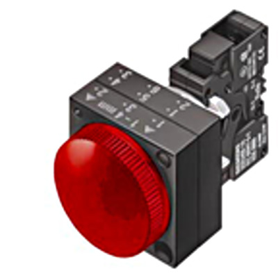 SCHRACK MSM12005C jelzőlámpa szett piros 24V rugós kapocs